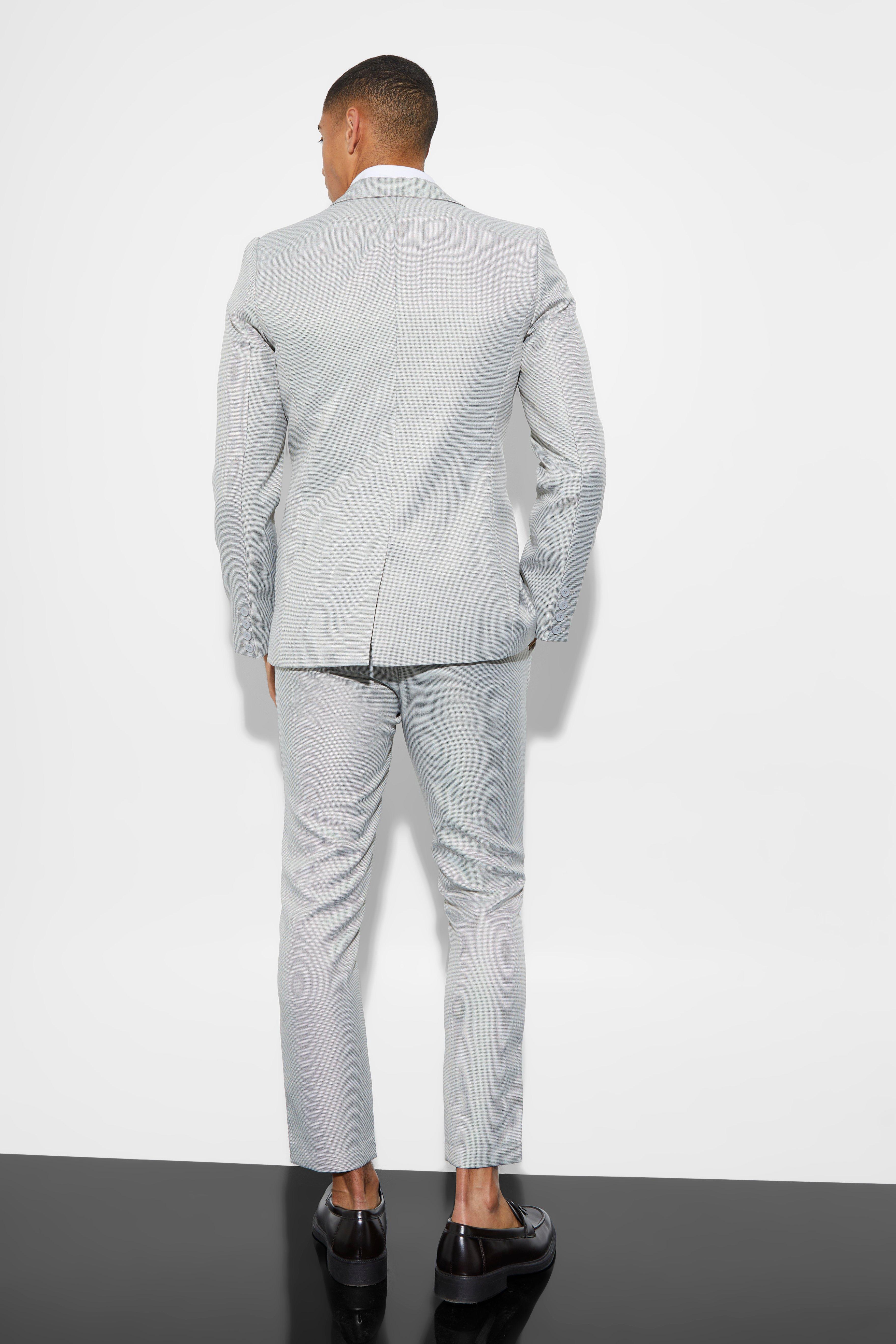 Skinny fit hot sale grey suit